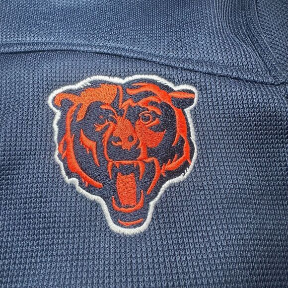 NFL Team Apparel Chicago Bears Full Zip HoodedbJacket Mens Size Small Blue NEW - Picture 4 of 6